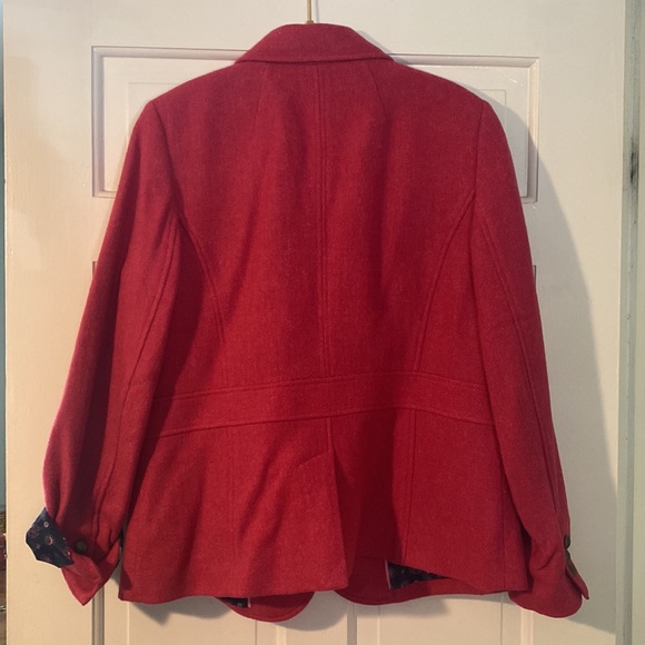 Pink Talbots Aberdeen wool blazer suit jacket. EUC. Size 10 - Picture 5 of 6